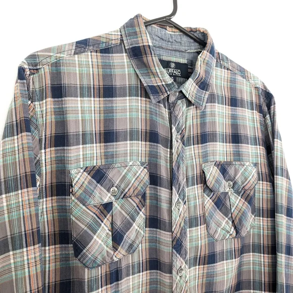 *Buffalo David Bitton 100% Cotton Men's Plaid Shirt - Size M - Picture 1 of 8
